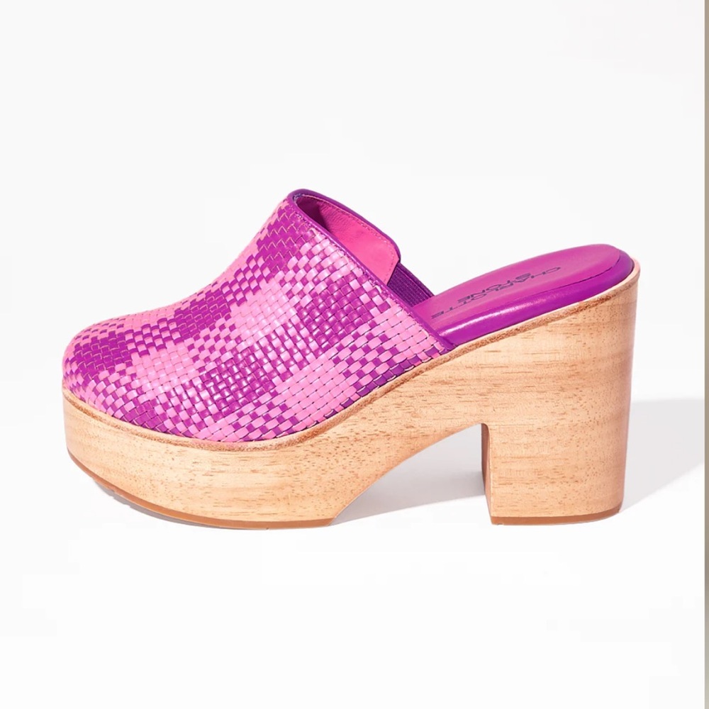 Charlotte Stone Marlo Clog in Flamingo Pink